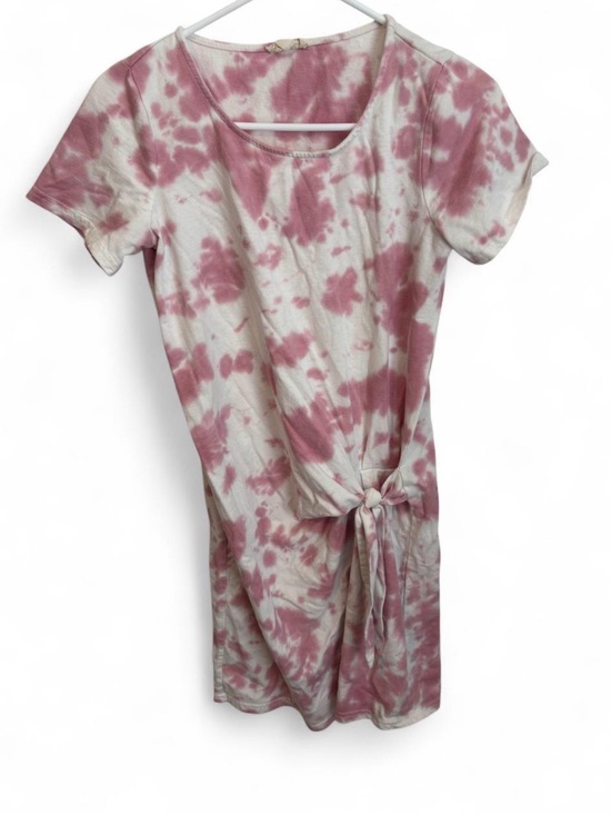 Jane and Delancey Dresses & Skirts - Jane and Delancey Pink and White Tie-Front T-Shirt Dress
